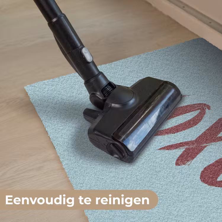 XOXO - Blauw - Rood Deurmat klein -reinigen_NL