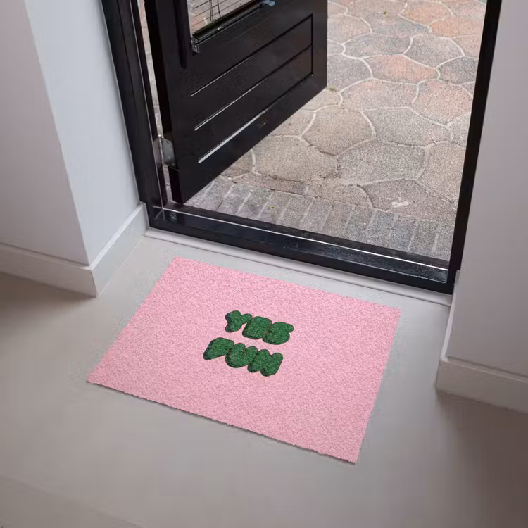 Yes fun - Groen - Roze Deurmat klein -sfeer5