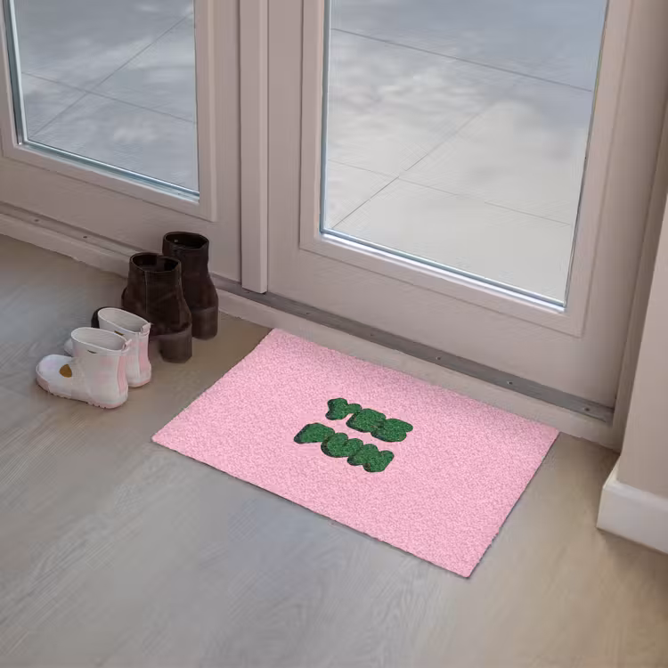 Yes fun - Groen - Roze Deurmat klein -sfeer3