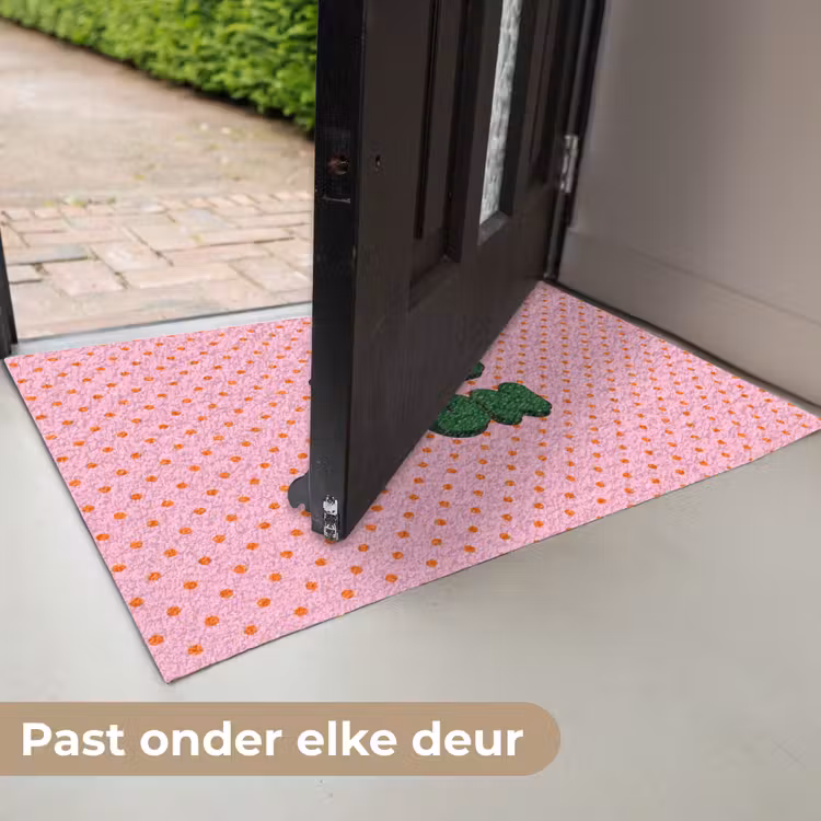 Yes fun - Groen - Roze - Stippen Deurmat klein -USP_NL