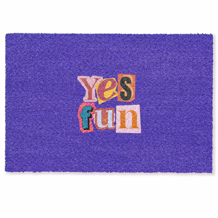 Yes fun - Kleurrijk - Collage-stijl Deurmat klein -zkaufland3d
