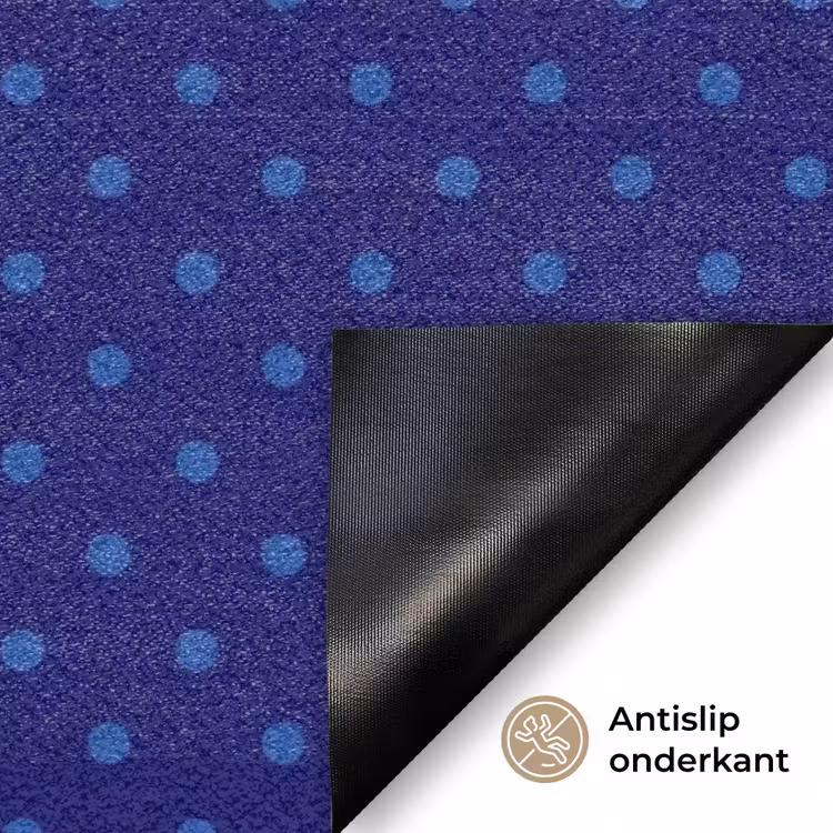 Yes fun - Rood - Blauw - Stippen Deurmat klein -antislip_NL