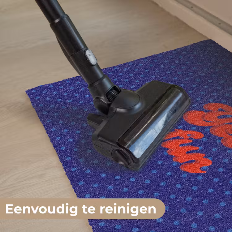 Yes fun - Rood - Blauw - Stippen Deurmat klein -reinigen_NL
