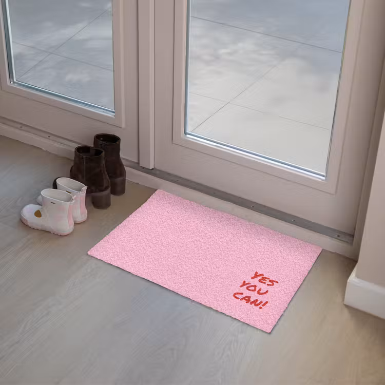 Yes you can do it - Rood - Roze Deurmat klein -sfeer3