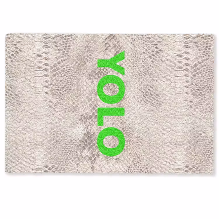 YOLO - Groen - Neon - Slangenprnt Deurmat klein -zkaufland3d