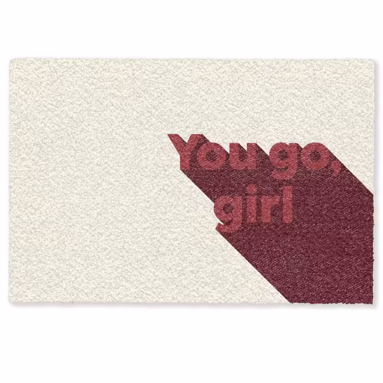 you go girl - 3D - Rood Deurmat klein -zkaufland3d