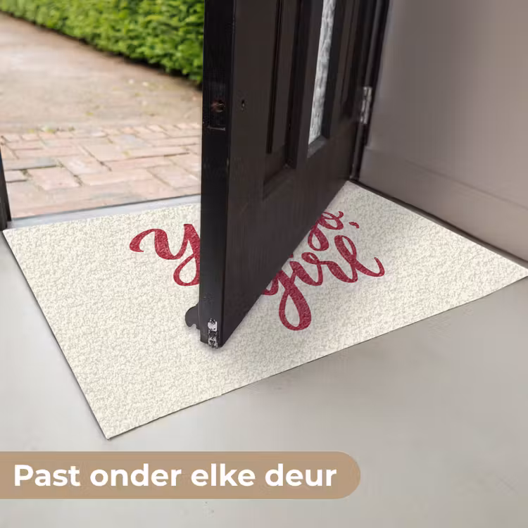 you go girl - Rood - Wit Deurmat klein -USP_NL