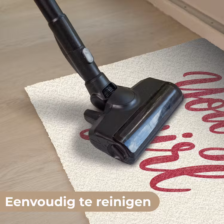 you go girl - Rood - Wit Deurmat klein -reinigen_NL