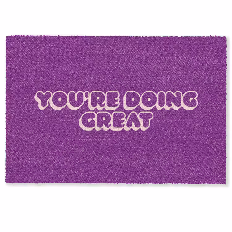 You're doing great - Paars - Bubble letters Deurmat klein -zkaufland3d