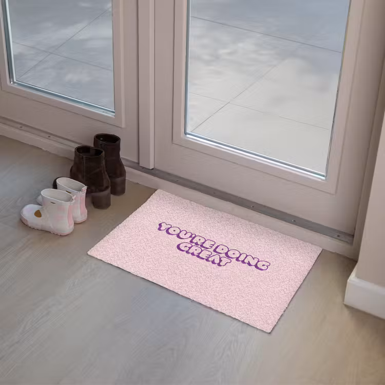 You're doing great - roze - 3D Deurmat klein -sfeer3