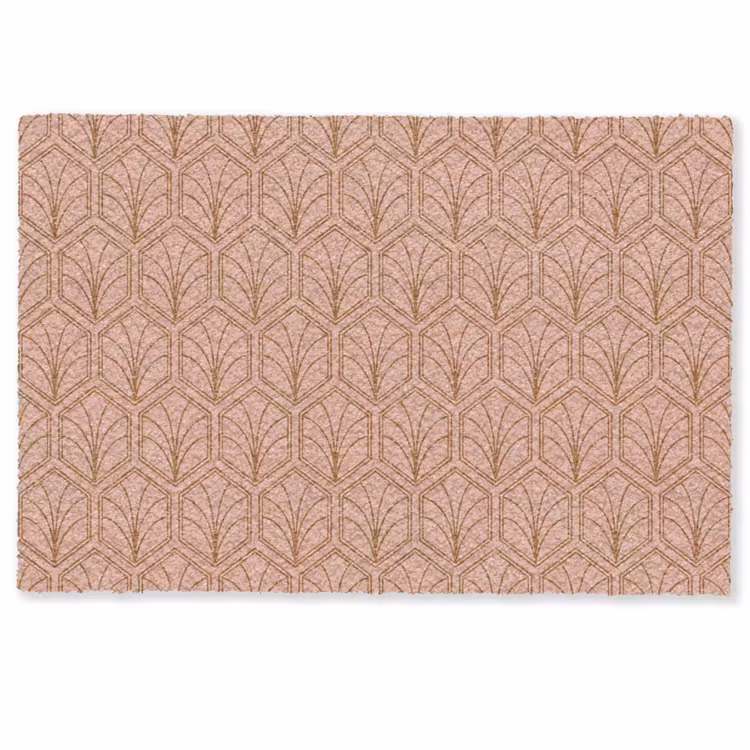 Zalmroze - Patroon - Geometrisch Deurmat klein 898 -zkaufland3d