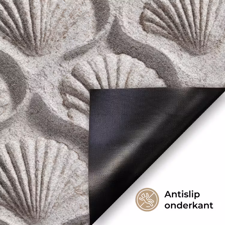 Zand - Schelpenvorm - Grijs Deurmat klein 898 -antislip_NL