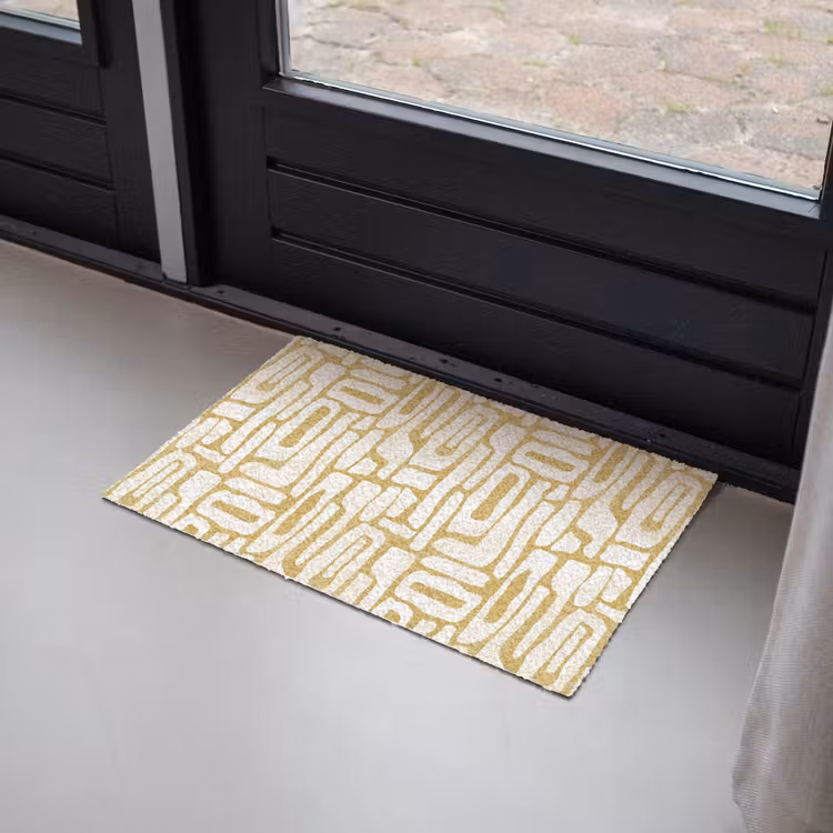 Zandkleur - Wit - Patroon Deurmat klein 898 -sfeer2