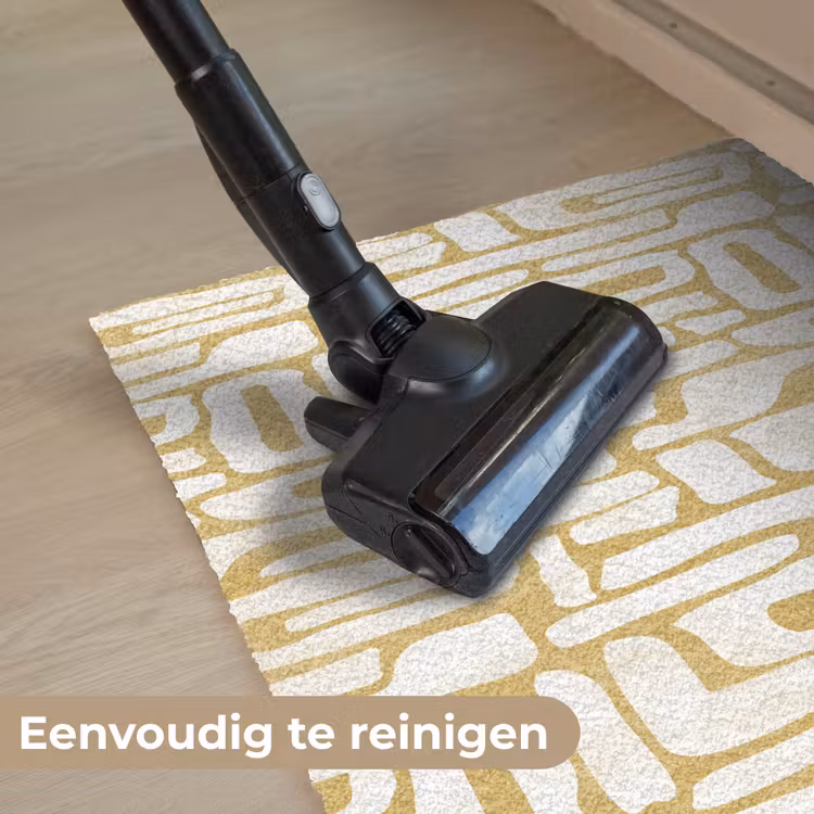 Zandkleur - Wit - Patroon Deurmat klein 898 -reinigen_NL