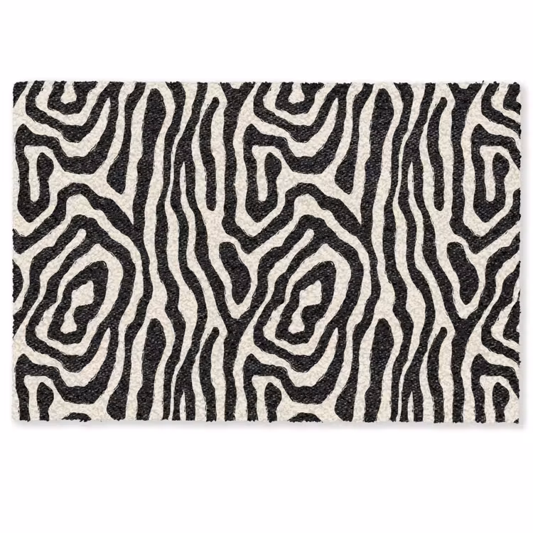 Zebra - Abstract - Zwart Deurmat klein 898 -zkaufland3d