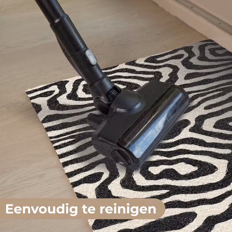 Zebra - Abstract - Zwart Deurmat klein 898 -reinigen_NL