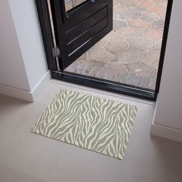 Zebra - Motief - Groen Deurmat klein 898 -sfeer5