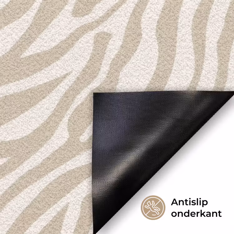 Zebra - Patroon - Beige Deurmat klein 898 -antislip_NL