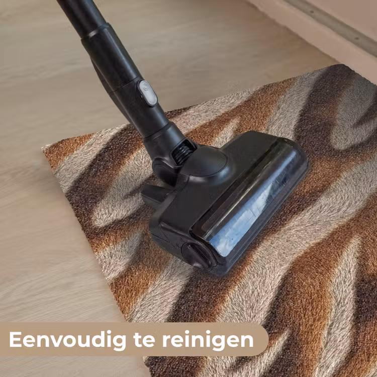 Zebra - Patroon - Bruin Deurmat klein 898 -reinigen_NL