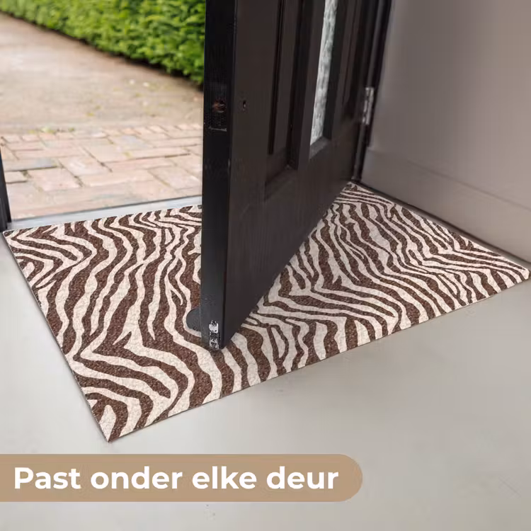 Zebra - Patroon - Zwart - Wit Deurmat klein 898 -USP_NL