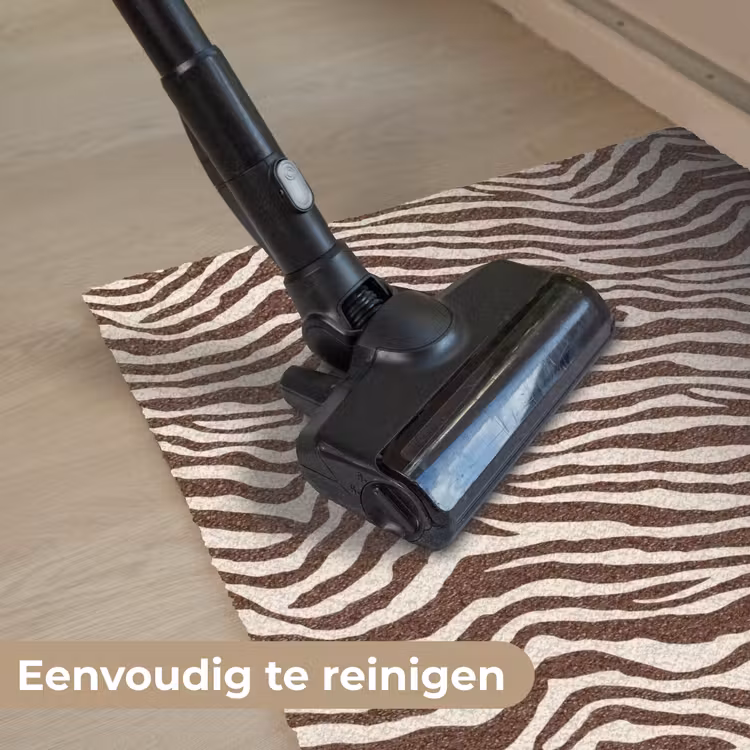 Zebra - Patroon - Zwart - Wit Deurmat klein 898 -reinigen_NL
