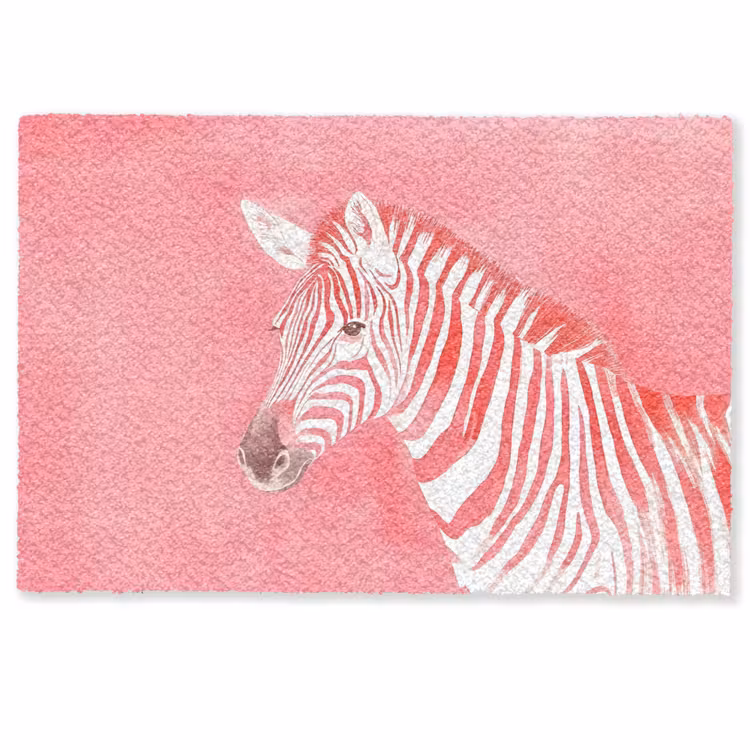 Zebra - Pink - Verf Deurmat klein -zkaufland3d