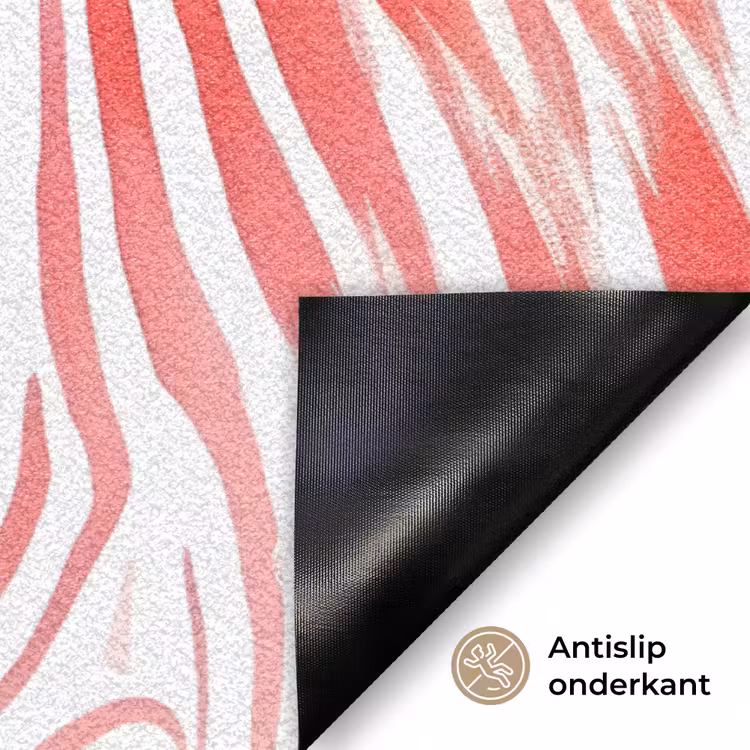 Zebra - Pink - Verf Deurmat klein -antislip_NL
