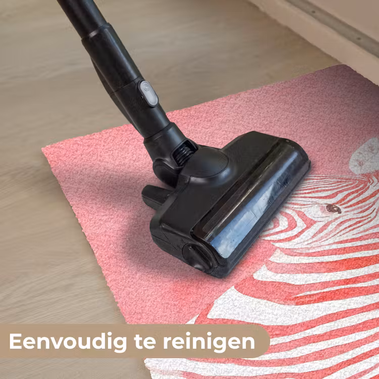 Zebra - Pink - Verf Deurmat klein -reinigen_NL