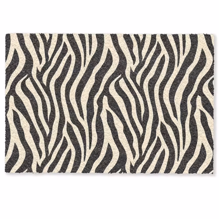 Zebra - Print - Klassiek - Zwart Deurmat klein 898 -zkaufland3d