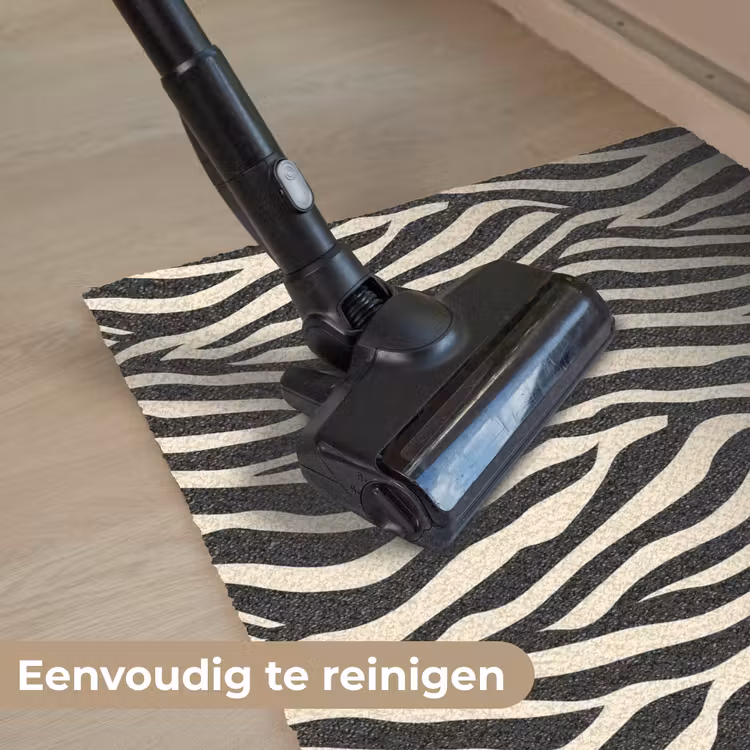 Zebra - Print - Klassiek - Zwart Deurmat klein 898 -reinigen_NL