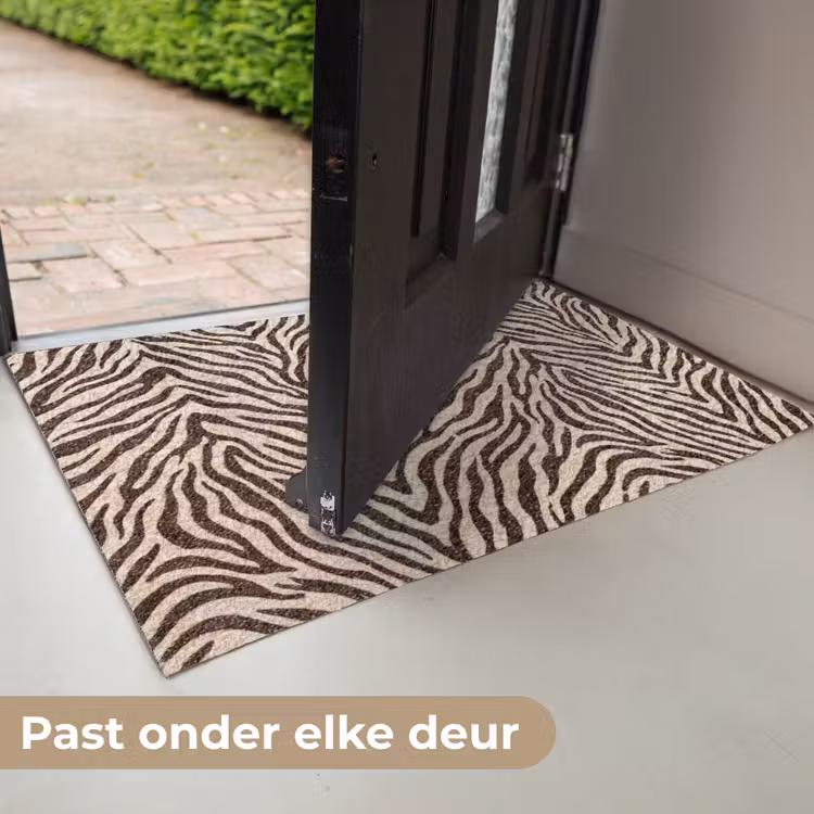Zebra - Strepen - Bruin Deurmat klein -USP_NL