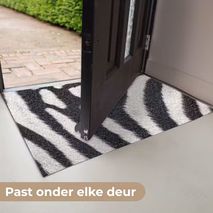 Zebra - Vacht - Klassiek - Zwart - Wit Deurmat klein -USP_NL