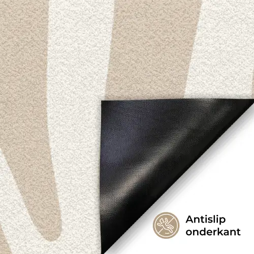 Zebraprint - Beige - Wit - Dierenprint Deurmat klein -antislip_NL