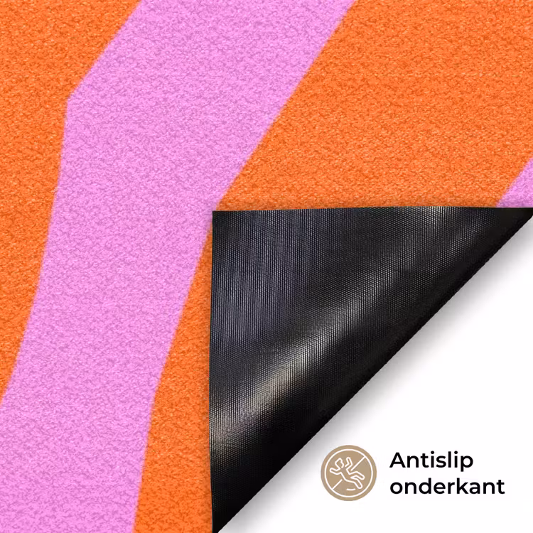 Zebraprint - Grafisch - COOL - Oranje Deurmat klein -antislip_NL