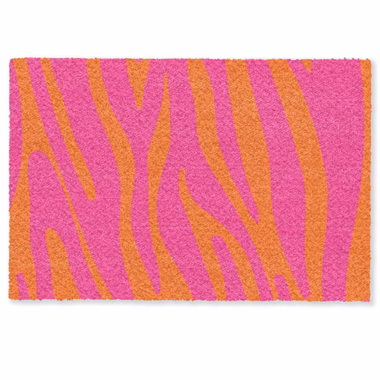 Zebraprint - Roze - Oranje - Dierenprint Deurmat klein -zkaufland3d