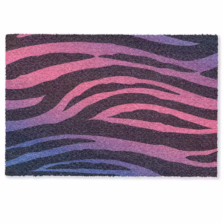 Zebraprint - Roze - Paars - Dierenprint Deurmat klein -zkaufland3d