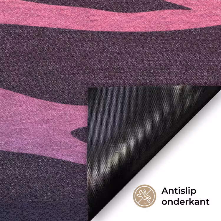 Zebraprint - Roze - Paars - Dierenprint Deurmat klein -antislip_NL
