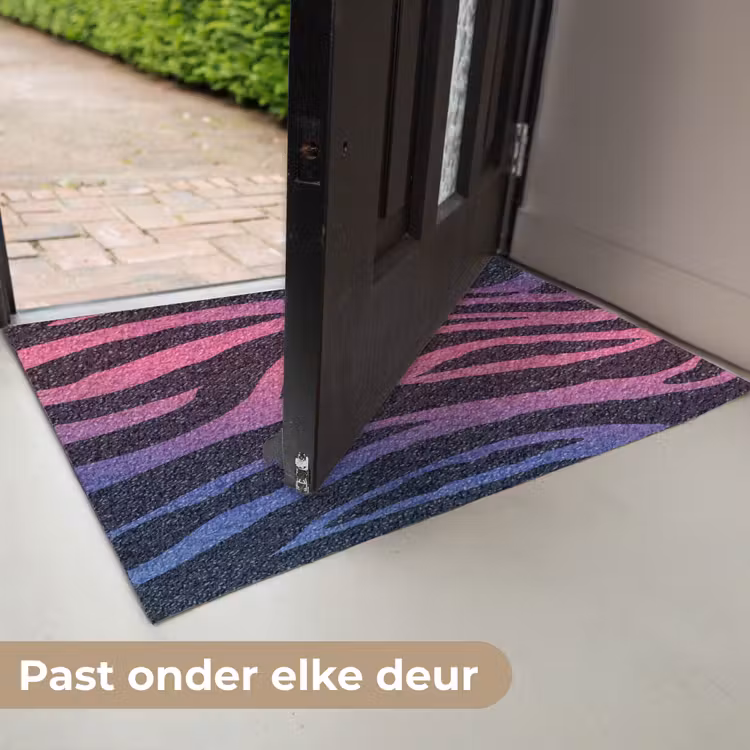 Zebraprint - Roze - Paars - Dierenprint Deurmat klein -USP_NL
