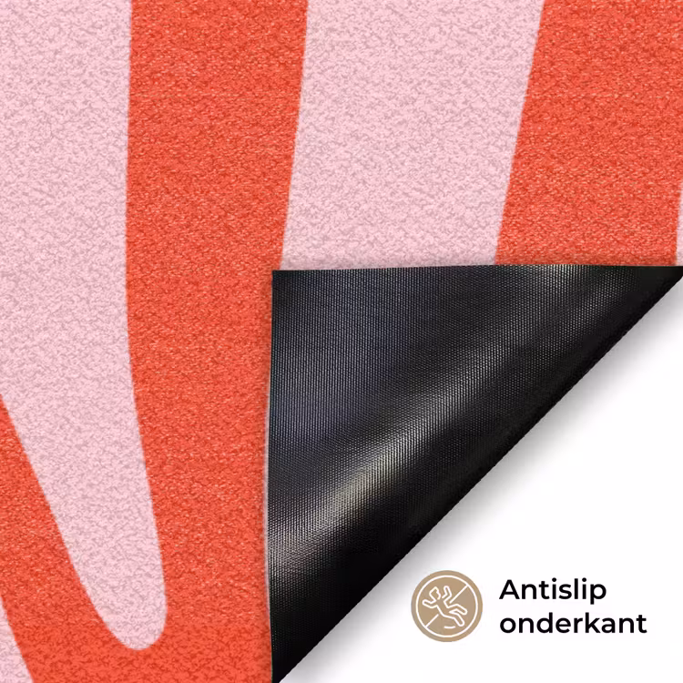 Zebraprint - Roze - Rood - Dierenprint Deurmat klein -antislip_NL