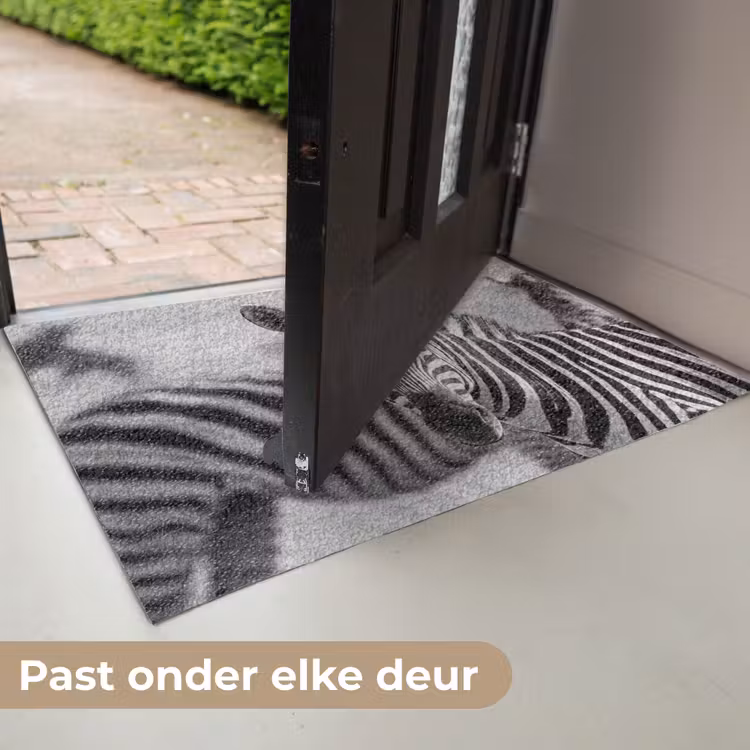 Zebra's - Zwart - Wit Deurmat klein -USP_NL