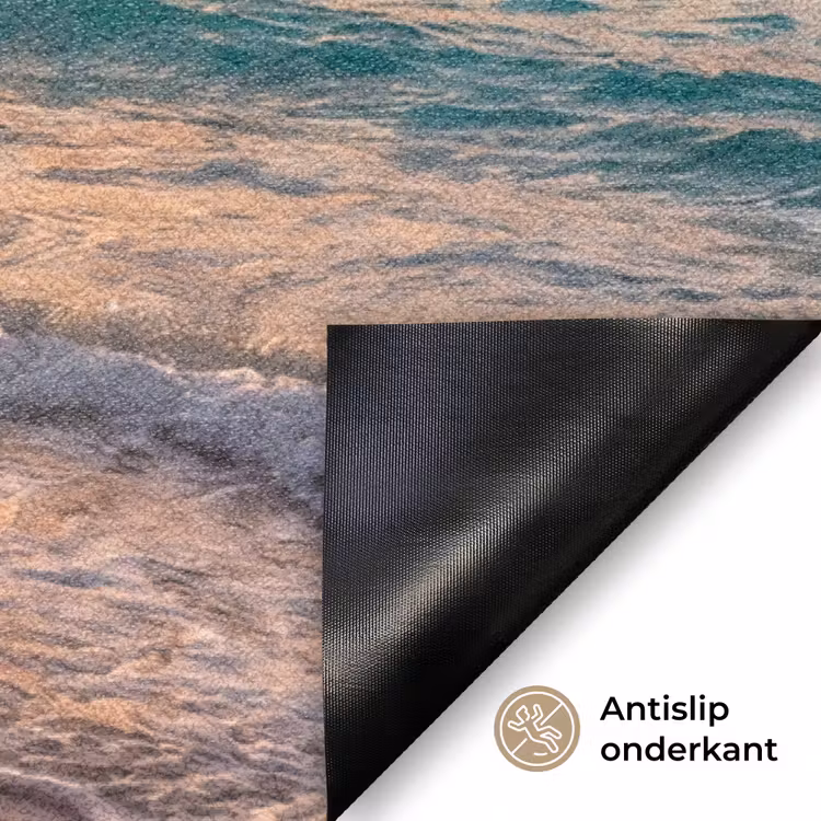Zee - Berg - Landschap - Tropisch - Goud Deurmat klein -antislip_NL