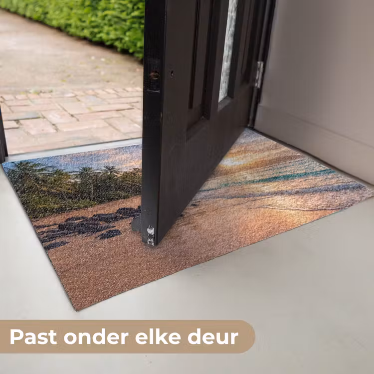 Zee - Berg - Landschap - Tropisch - Goud Deurmat klein -USP_NL