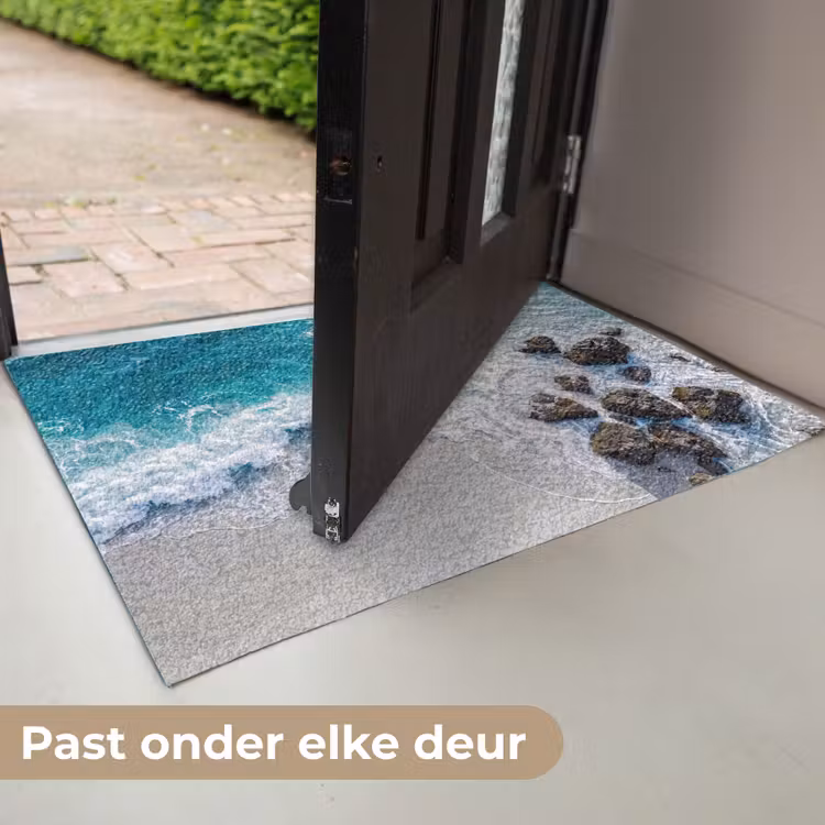 Zee - Golf - Strand - Natuur - Blauw Deurmat klein -USP_NL