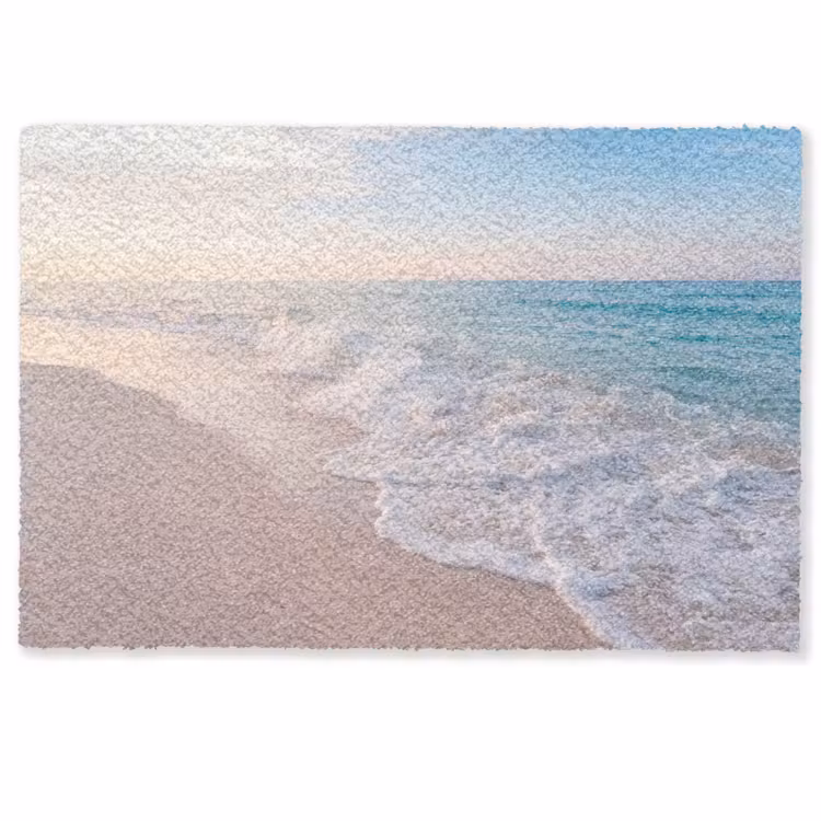 Zee - Golven - Strand - Natuur - Wit Deurmat klein -zkaufland3d