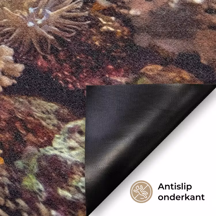 Zee - Koraalrif - Natuur - Levendig - Blauw Deurmat klein -antislip_NL