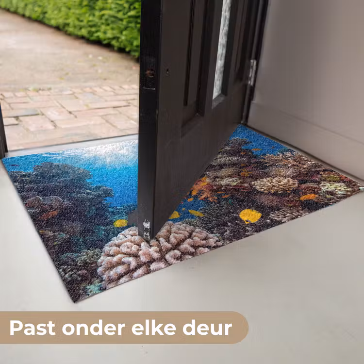 Zee - Koraalrif - Natuur - Levendig - Blauw Deurmat klein -USP_NL
