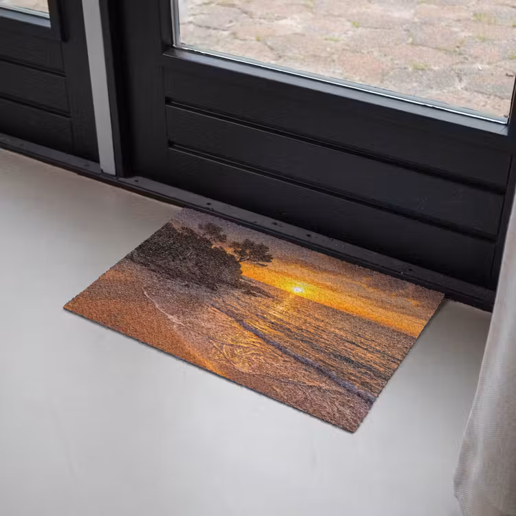 Zee - Kust - Zonsondergang - Natuur - Oranje Deurmat klein -sfeer2