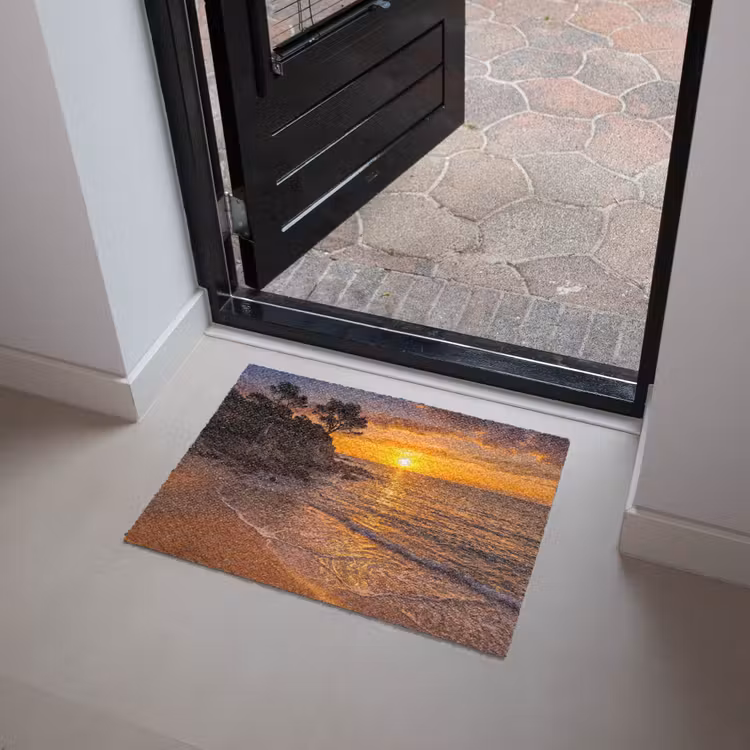Zee - Kust - Zonsondergang - Natuur - Oranje Deurmat klein -sfeer5