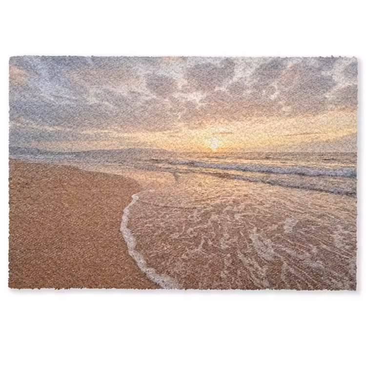 Zee - Kustlijn - Wolken - Landschap - Oranje Deurmat klein -zkaufland3d