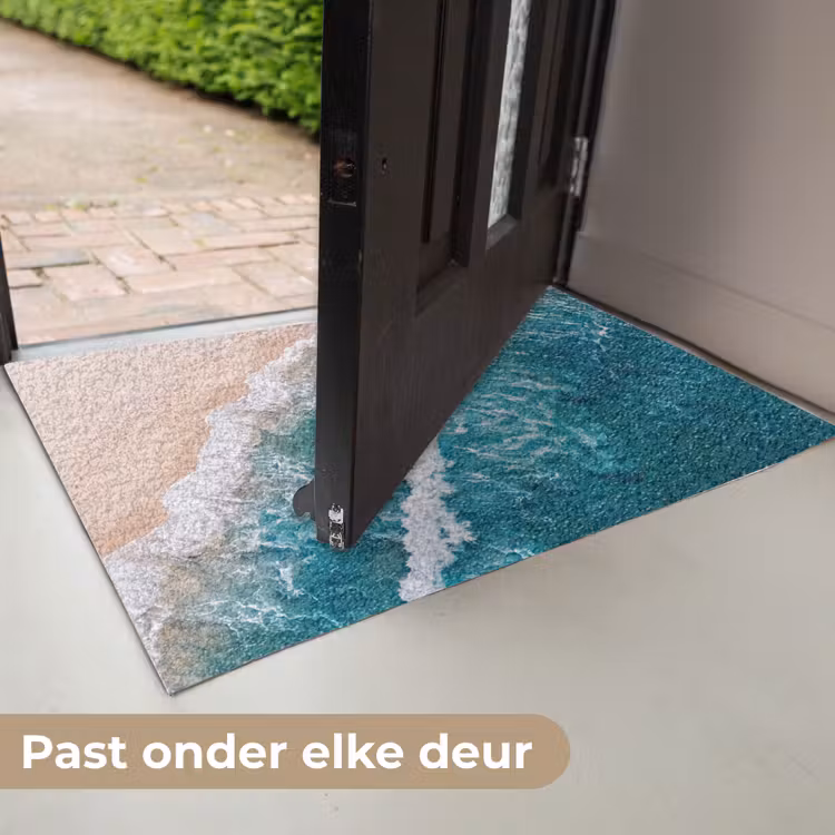 Zee - Strand - Golven - Natuur - Blauw Deurmat klein -USP_NL